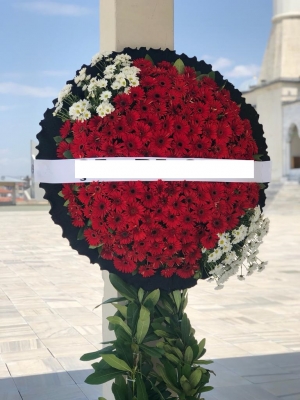 Red Funeral Wreath