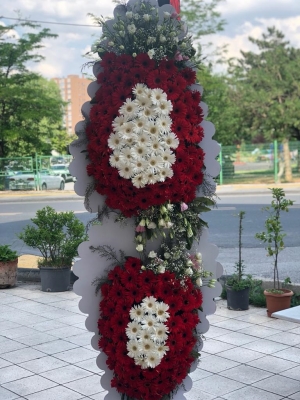 Gösterişli Düğün Sepeti Kırmızı Beyaz