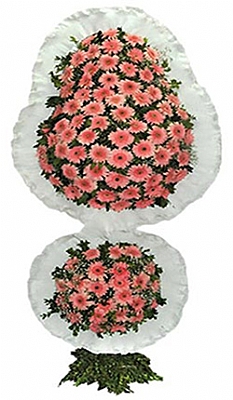 Çİft Katlı Pembe Çelenk